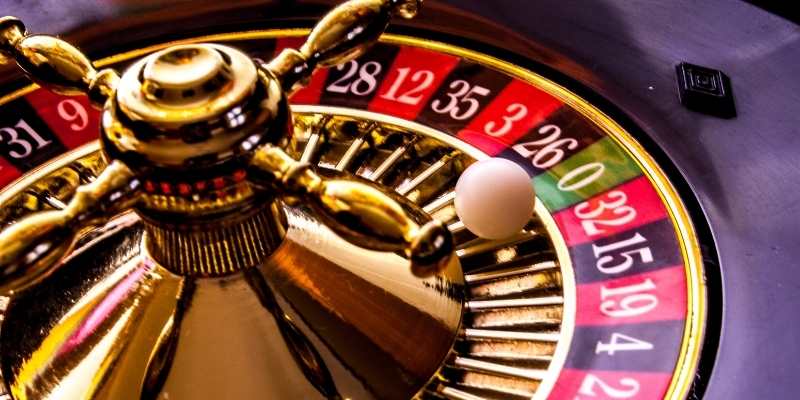 a roulette table spinning with the ball