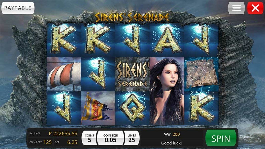 Sirens Serenade online slot gameplay