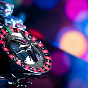 live roulette table with poker chips in the background live roulette table with pojer chips in the background