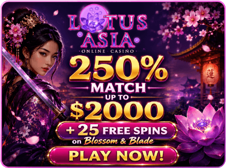 Lotus Asia CTA Lotus Asia 250% match up to $2000 plus 25 free spins