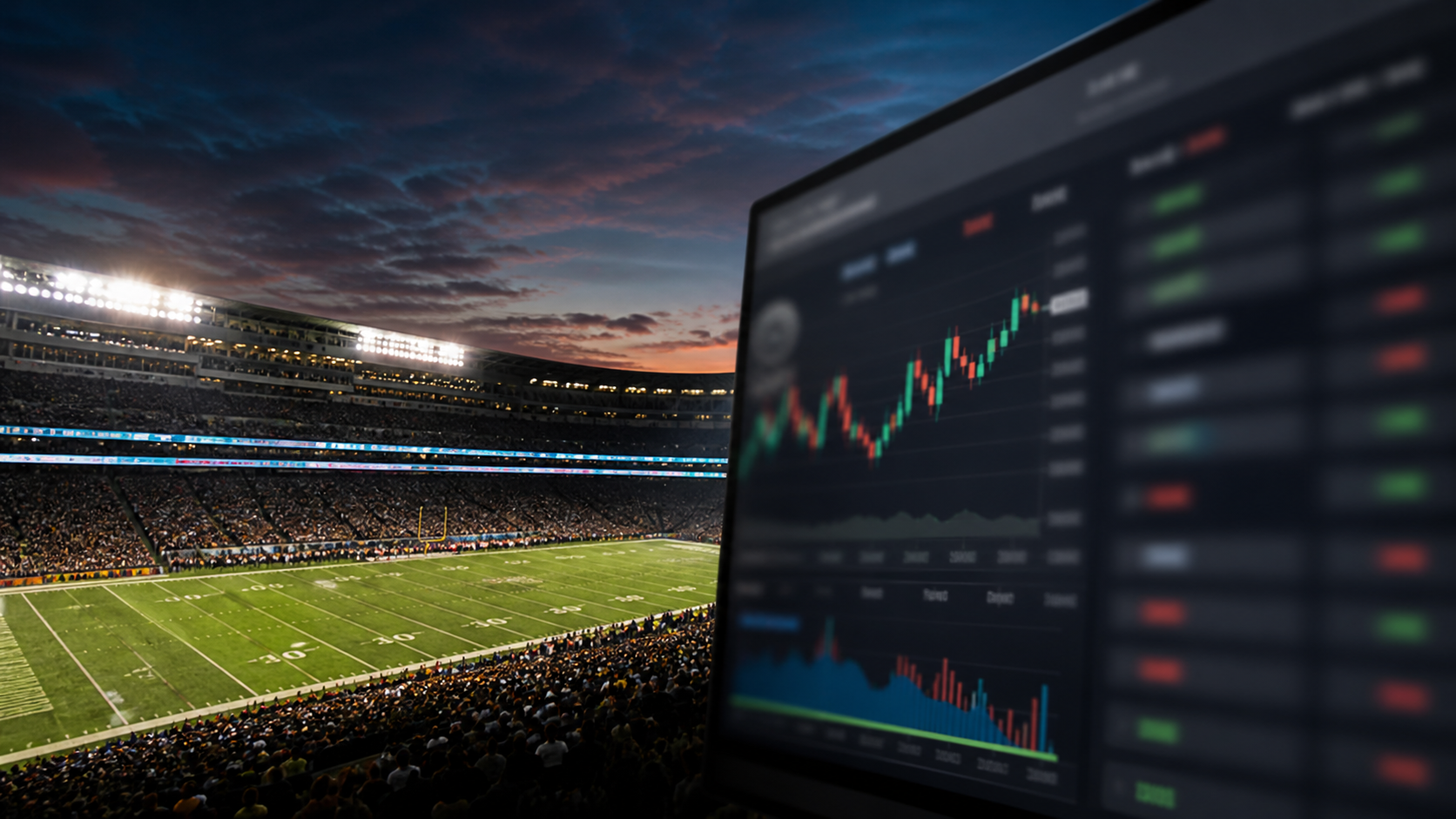 Unbranded sports event-contract exchange interface with football analysis