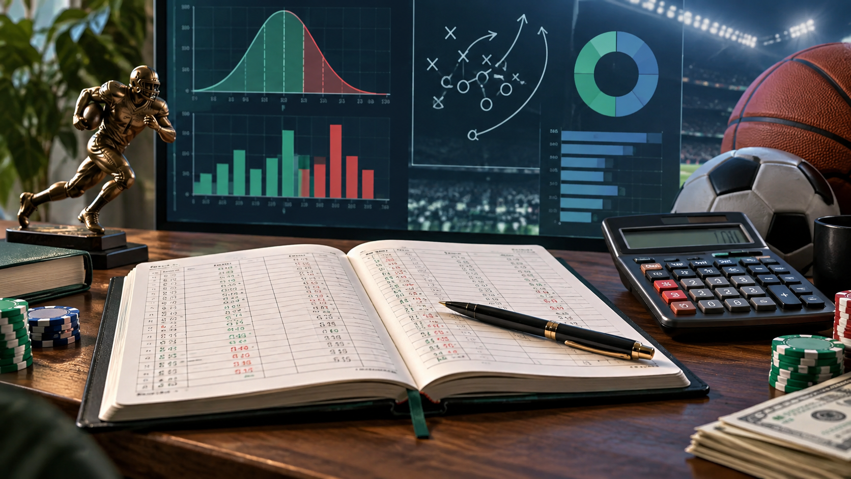 Editorial illustration of gaming stock analysis and a regional casino market